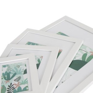თეთრი ფოტოჩარჩოები კედლისა და მაგიდის ეკრანისთვის - 8×10 სურათის ჩარჩო ფოტოებისთვის 5×7 მალინით ან მის გარეშე