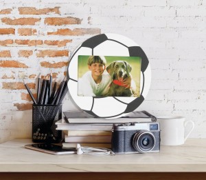 Cadre photo en forme de ballon de football (football) 4x6 pouces