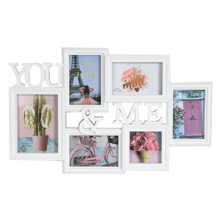 Plasic Collage Wall Mounting Multiple Photo Picture Frames