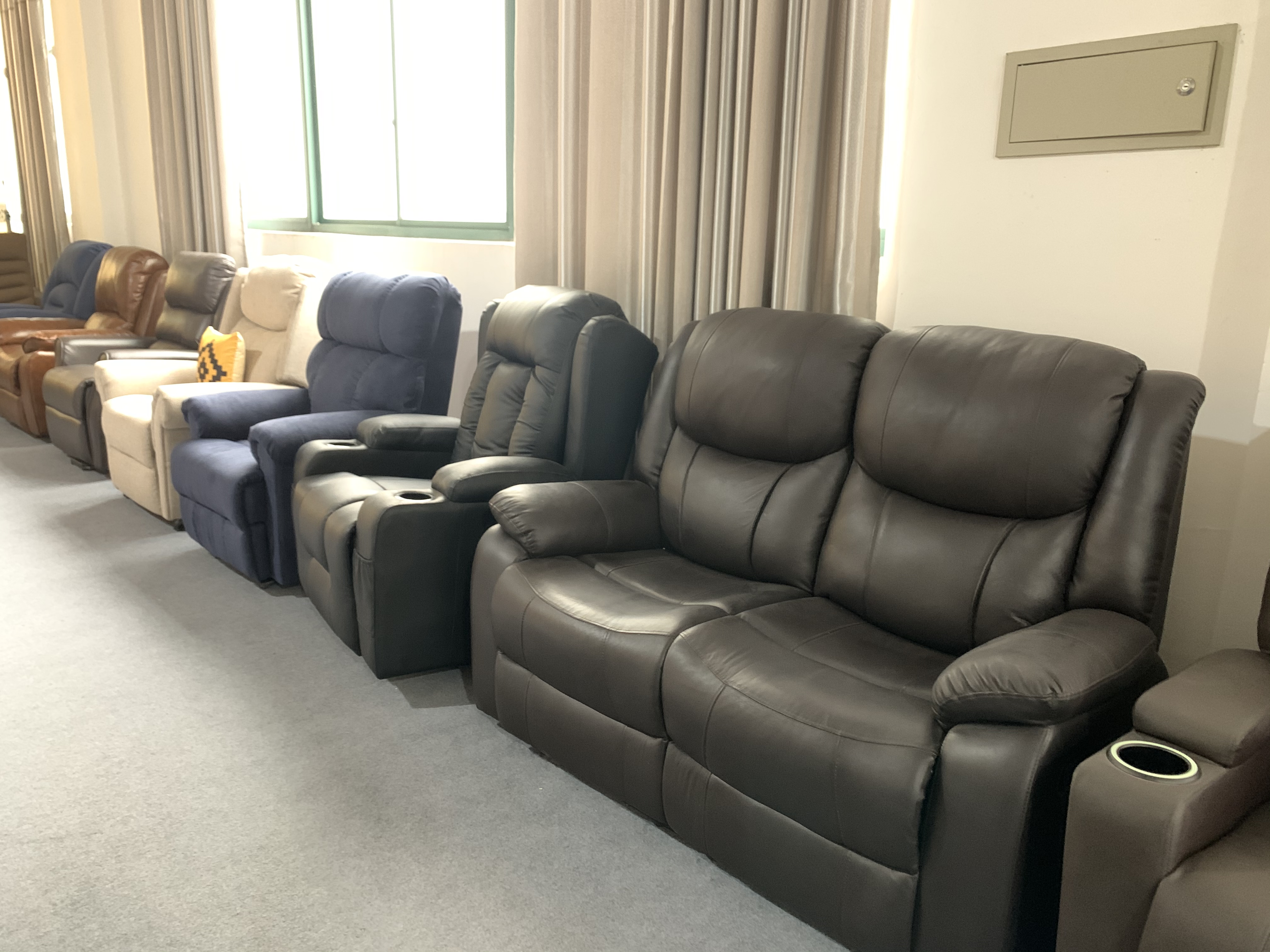 JKY Furniture Living Room 3+2+1 Bonded Leather Sofa Set