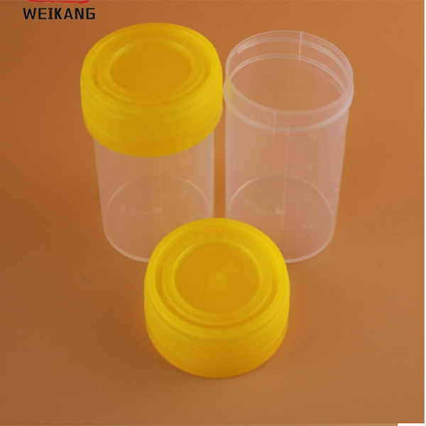 Одноразовий стерильний стакан для мокротиння PP з герметичними гайками