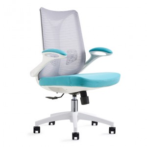 Nowoczesne, siatkowe, wygodne domowe krzesło biurowe w kolorze białym