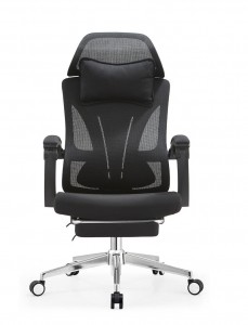 Chaise de bureau ergonomique exécutive en maille la plus confortable avec repose-pieds