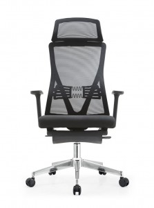 Karrige e zyrës ekzekutive ergonomike moderne më e mirë e lirë me mbështetëse këmbësh