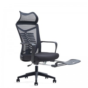 Ergonomická pohodlná polohovateľná sieťovaná kancelárska stolička s opierkou nôh
