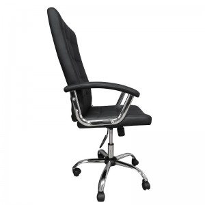 Professional High Back Swivel Black Staff Executive Computer Leather PU Office Chair