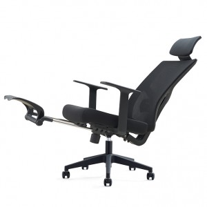 Moderní ergonomické křeslo pro domácí kancelář s opěrkou nohou