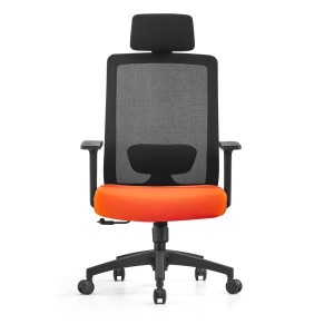 Nova cadeira de oficina ergonómica para ordenador de altura axustable con reposacabezas