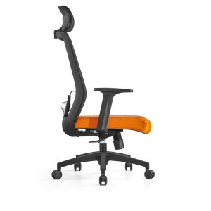 Headrest ပါသော ကိုယ်ဟန်အနေအထားအတွက် သက်တောင့်သက်သာရှိသော ခေတ်မီ Mesh Office Chair