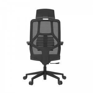 Moderne hoë rug ergonomiese rollende draaistoel mesh kantoorstoel met voetsteun