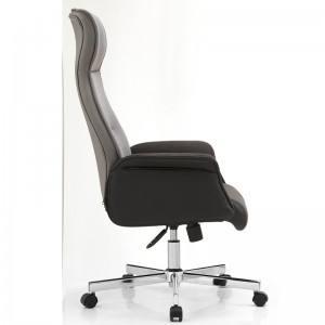 Elegantna izvršna kancelarijska stolica od kožne tkanine s visokim leđima