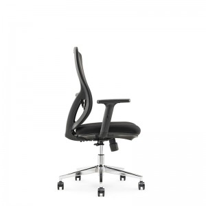 Ergonomisks nolaižams biroja krēsls muguras vidū ar 2D rokām