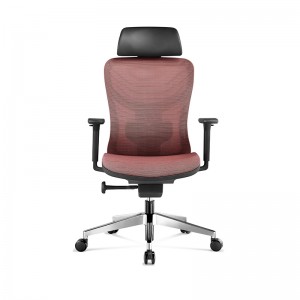 Mellor cadeira de oficina reclinable axustable de malla ergonómica de respaldo alto