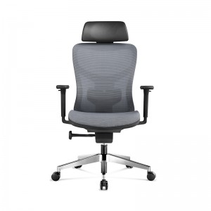 Mūsdienīgs, ērts, ergonomisks tīkla datora biroja krēsls ar augstu atzveltni ar galvas balstu