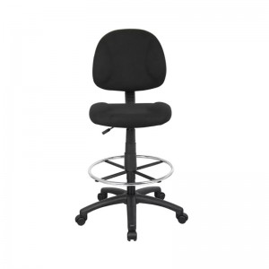 I-Fabric Drafting Chair with Footring, I-Armless