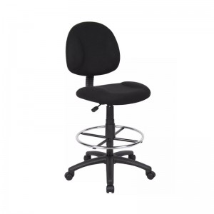 Qhov siab tshaj plaws Adjustable Dub Rolling Fabric Office Drafting Stool Chair