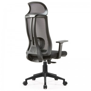 Высококачественное регулируемое поворотное офисное кресло с высокой спинкой и подголовником