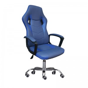 Hot Sale හොඳම ලාභ PU ලෙදර් Swivel Blue සහ Black Office Gaming Chair