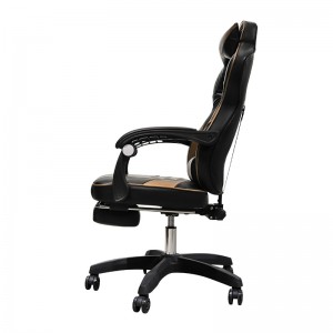 Ķīnas piegādātāja augstas kvalitātes pielāgots izpildvaras kustīgs roku balsts Ergonomisks jauna sacīkšu stila datorspēļu krēsls ar kāju balstu