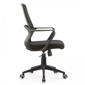 Cadeira de escritório giratória preta confortável preta de alta qualidade