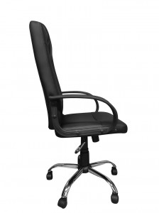 Leverans OEM/ODM Svart Äkta Läder PU Hög rygg Svängbar Lyxdesign Justerbar höjd Möbler Office Boss Manager Chair