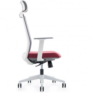 Ergonomiczne krzesło biurowe Best Mesh z wysokim oparciem i zagłówkiem