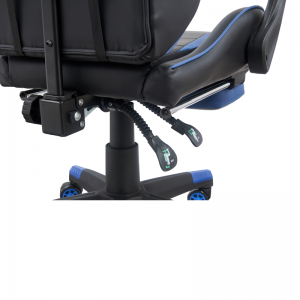 Mellor cadeira de xogos reclinable de oficina barata e negra con repousapés