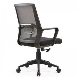 Escritorio giratorio ejecutivo con respaldo medio, negro, la mejor silla de oficina 2022