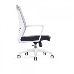 Ergonomische, zwarte mesh draaibare bureaustoel met middenrugleuning Silla De Oficina