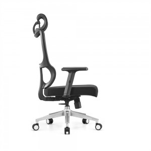 Cadira d'oficina de PC ergonòmica amb respatller alt OEM de bona qualitat amb reposacaps lumbar