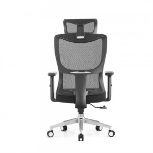 Hoë rug ergonomiese uitvoerende moderne kantoorstoel met kopstut