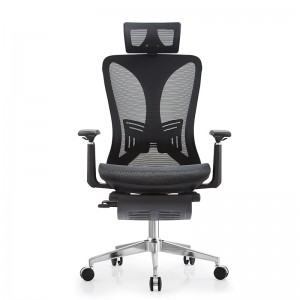 2022 Новий стиль, регульоване сітчасте комп’ютерне офісне крісло Boss Executive з підставкою для ніг