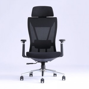 Chaise de jeu en maille directement en usine, avec maille élastique et soutien lombaire, chaise de bureau à dossier haut