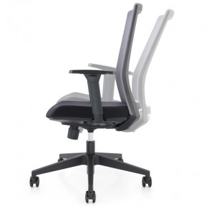 Mid Back Executive Ergonomic Qhov Zoo Tshaj Plaws Mesh Office Chair Adjustable Arms