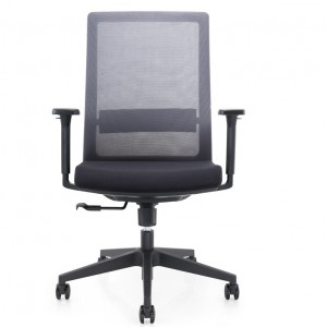 Mid Back Executive Ergonomic Qhov Zoo Tshaj Plaws Mesh Office Chair Adjustable Arms