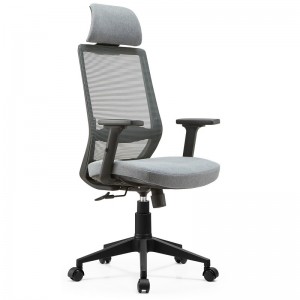 Najbolja moderna podesiva izvršna okretna siva mrežasta uredska stolica s 1D naslonom za ruke