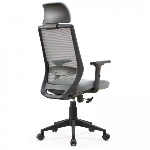 Najbolja moderna podesiva izvršna okretna siva mrežasta uredska stolica s 1D naslonom za ruke