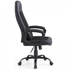 Nova cadira d'oficina de tela de pell moderna agradable amb respatller alt amb lumbar
