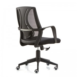 Visokokvalitetna crna moderna mrežasta uredska stolica s naslonom za ruke