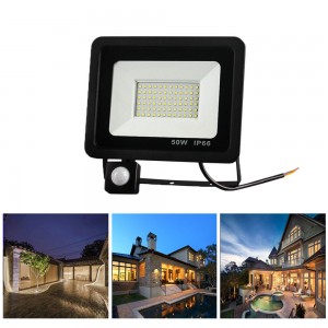 I-IP66 Waterproof Outdoor Slim Motion Sensor LED Flood Light Spotlight Lamp Industrial 100W 50W 30W 20W 10W 10W LED Floodlight