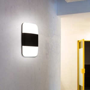 현대 야외 벽 조명 30W LED 벽 Sconce 알루미늄 벽 마운트 벽 램프 IP65 베란다 및 파티오 조명 3000K 게이트에 적합