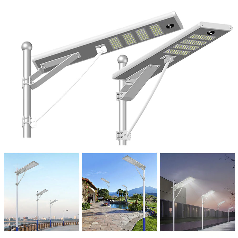 Motion Sensor 40 50W 60 Watt Module Inductive Integrated Solar Lamp Led Street Light Whakaaturanga Whakaahua