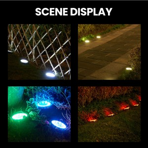 שמש אורות קרקע 8 LED שמש אורות גן עמיד למים חיצוני דיסק סולארי אורות עבור שביל חצר שביל פטיו דשא שביל