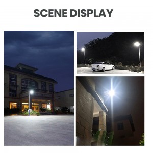 Solar Street Flood Lights kültéri lámpa 6500K távirányítóval alkonyattól hajnalig biztonsági világítás az udvari kerti ereszcsatorna kosárlabdapályához
