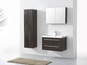 Good quality White Painting Bathroom Vanity -
 Wall mounted 2 drawers melamine  bathroom vanity-1203080 – Kazhongao