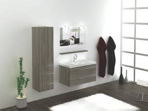 Wall mounted 2 drawers melamine  bathroom vanity-1407090