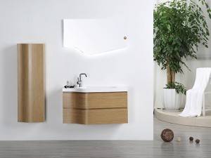 Wholesale Luxury OEM Design bathroom vanity top mirrored wall hung bathroom cabinet-1421080