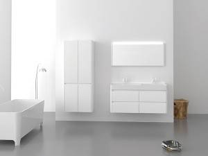 China wholesale Slim Side Cabinet Manufacturer -
 wall mounted luxury Italian design vanity set double sink – Kazhongao