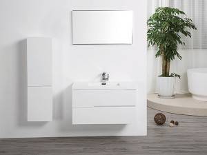 China wholesale Waterproof Bathroom Vanity Suppliers -
 promotion design bathroom cabinet unit with tall boy – Kazhongao