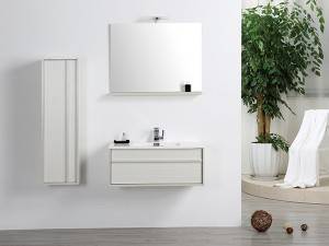 China wholesale Wooden Bathroom Cabinets Suppliers -
 Wall mounted  1 drawer simple design melamine  bathroom vanity-1726090 – Kazhongao